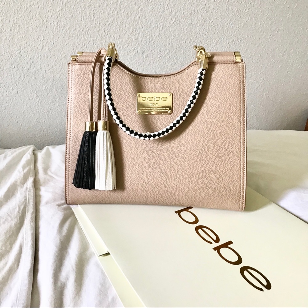 NWOT Bebe Natalie Braided Handle Bag